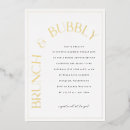 Search for gold foil bridal shower invitations Brunch and bubbly