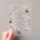 Search for womans 75th birthday invitations Stylish