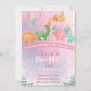Search for pink dinosaur birthday invitations Dinosaurs