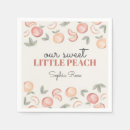 Search for sweet as a peach napkins Baby girl
