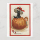 Search for vintage halloween cat postcards October