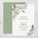 Search for gold and green birthday invitations Elegant