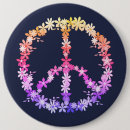 Search for hippie symbol badges Black