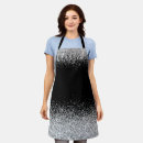 Search for black and silver aprons Glam