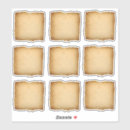 Search for old parchment paper stickers Brown