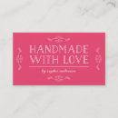 Search for handmade with love business cards Social media
