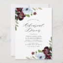 Search for dusty blue rehearsal dinner invitations Watercolor floral