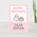 Search for pink cake birthday cards Simple