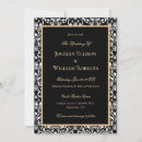 Search for black gold damask wedding invitations Formal
