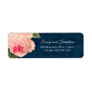 Search for coral and navy return address labels Flowers