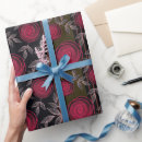 Search for red roses wrapping paper Watercolor