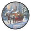 Search for santa hockey pucks Snow