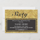 Search for mans 60th birthday invitations Gold