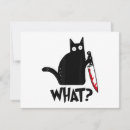 Search for funny cat save the dates Black