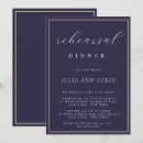 Search for navy rehearsal dinner invitations Blue