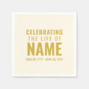 Search for celebration of life napkins Remembrance