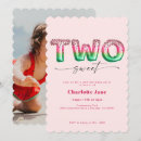 Search for watermelon 2nd birthday invitations Pink
