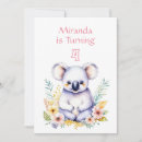 Search for koala bear birthday invitations Floral