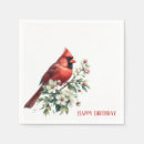Search for red cardinal napkins Watercolor