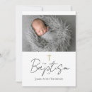 Search for black white photo christening invitations Minimal