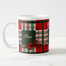 Search for red and green plaid mugs Merry christmas