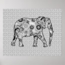 Search for black and white elephant art Grey