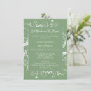 Search for green rehearsal dinner invitations Leaves