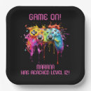 Search for gamer paper plates Gamer birthday party