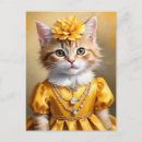 Search for yellow cat postcards Kitty