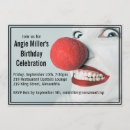 Search for clown birthday invitations Funny