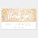 Search for gold sparkle wedding stickers Thank you