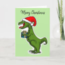 Search for tyrannosaurus rex christmas cards Santa