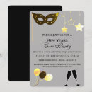 Search for new years eve masquerade party invitations Gold