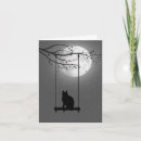 Search for kitty silhouette postcards Black