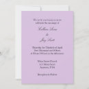 Search for lavender and white wedding invitations Minimalist