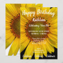 Search for sunflower photo birthday invitations Yellow