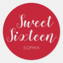 Search for red sweet 16 stickers Cute