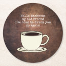 Search for funny coffee quotes coasters Caffeine