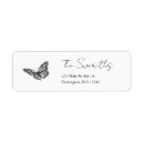 Search for illustration return address labels Butterfly