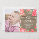Search for red 1st birthday invitations Girl first birthday