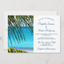 Search for turquoise beach wedding invitations Palm tree