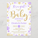 Search for purple and gold baby pregnancy invitations Lavender