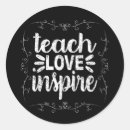 Search for teacher inspiration stickers Black and white