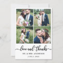 Search for photo collage wedding thank you cards Love and thanks