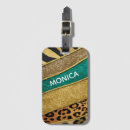 Search for glitter luggage tags Leopard