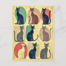 Search for vintage cat postcards Colourful