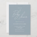 Search for dusty blue baby shower invitations Minimal