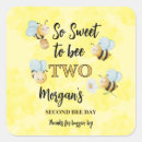Search for two sweet stickers Second birthday party