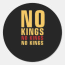 Search for minimalistic stickers No kings in america