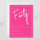 Search for female 40th birthday invitations Modern
